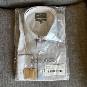 Bonobos gray herringbone desk to dinner shirt